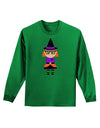 Cute Witch Halloween Adult Long Sleeve Dark T-Shirt-TooLoud-Kelly-Green-Small-Davson Sales