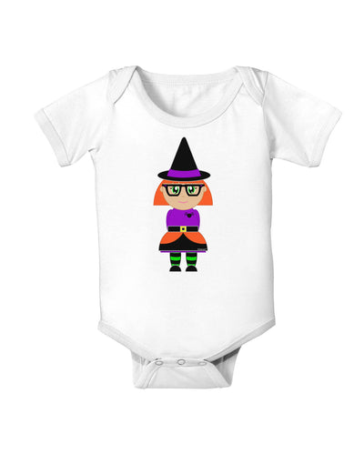 Cute Witch Halloween Baby Romper Bodysuit-Baby Romper-TooLoud-White-06-Months-Davson Sales