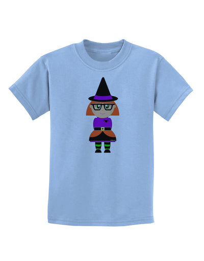 Cute Witch Halloween Childrens T-Shirt-Childrens T-Shirt-TooLoud-Light-Blue-X-Small-Davson Sales