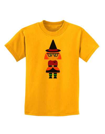 Cute Witch Halloween Childrens T-Shirt-Childrens T-Shirt-TooLoud-Gold-X-Small-Davson Sales