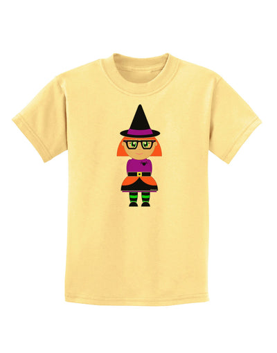 Cute Witch Halloween Childrens T-Shirt-Childrens T-Shirt-TooLoud-Daffodil-Yellow-X-Small-Davson Sales