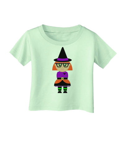 Cute Witch Halloween Infant T-Shirt-Infant T-Shirt-TooLoud-Light-Green-06-Months-Davson Sales