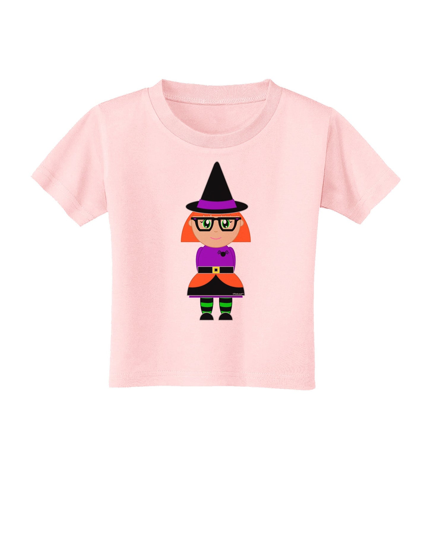 Cute Witch Halloween Toddler T-Shirt-Toddler T-Shirt-TooLoud-Light-Pink-2T-Davson Sales