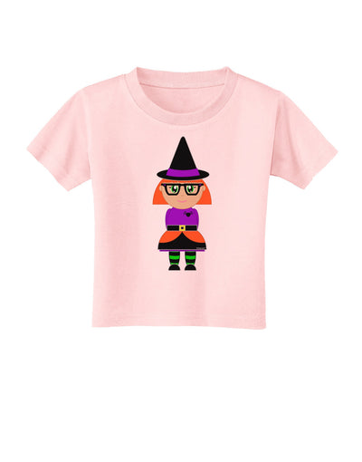 Cute Witch Halloween Toddler T-Shirt-Toddler T-Shirt-TooLoud-Light-Pink-2T-Davson Sales