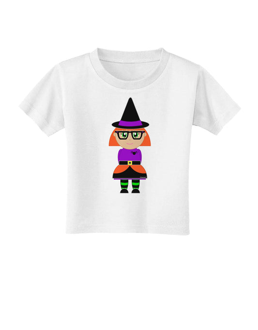 Cute Witch Halloween Toddler T-Shirt-Toddler T-Shirt-TooLoud-White-2T-Davson Sales