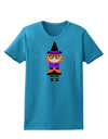 Cute Witch Halloween Womens Dark T-Shirt-TooLoud-Turquoise-X-Small-Davson Sales