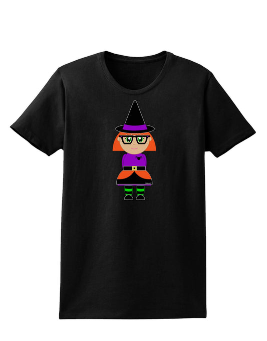 Cute Witch Halloween Womens Dark T-Shirt-TooLoud-Black-X-Small-Davson Sales