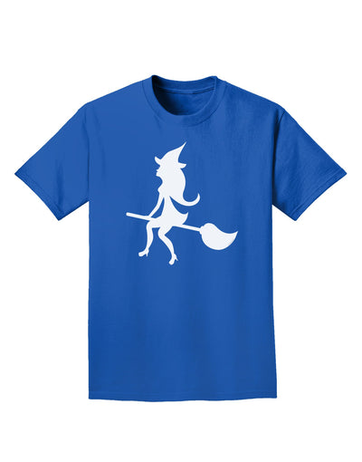 Cute Witch on Broom Silhouette Halloween Adult Dark T-Shirt-Mens T-Shirt-TooLoud-Royal-Blue-Small-Davson Sales