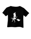 Cute Witch on Broom Silhouette Halloween Infant T-Shirt Dark-Infant T-Shirt-TooLoud-Black-06-Months-Davson Sales