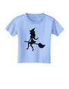 Cute Witch on Broom Silhouette Halloween Toddler T-Shirt-Toddler T-Shirt-TooLoud-Aquatic-Blue-2T-Davson Sales