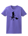 Cute Witch on Broom Silhouette Halloween Womens T-Shirt-Womens T-Shirt-TooLoud-Violet-X-Small-Davson Sales