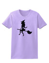 Cute Witch on Broom Silhouette Halloween Womens T-Shirt-Womens T-Shirt-TooLoud-Lavender-X-Small-Davson Sales