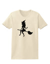 Cute Witch on Broom Silhouette Halloween Womens T-Shirt-Womens T-Shirt-TooLoud-Natural-X-Small-Davson Sales