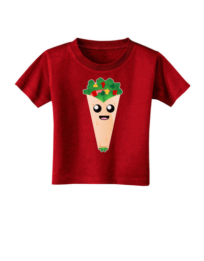 Cute Wrap Toddler T-Shirt Dark-Toddler T-Shirt-TooLoud-Red-2T-Davson Sales