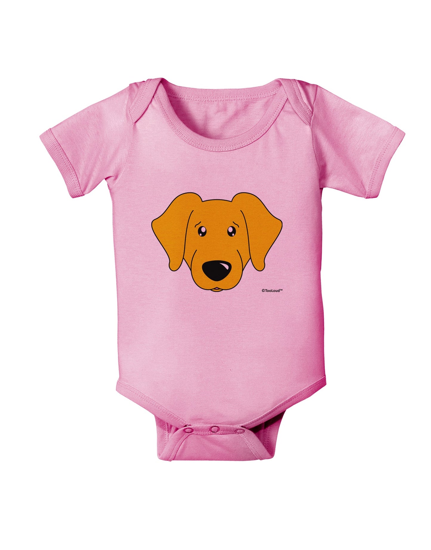 Cute Yellow Labrador Retriever Dog Baby Romper Bodysuit by TooLoud-Baby Romper-TooLoud-Light-Pink-06-Months-Davson Sales