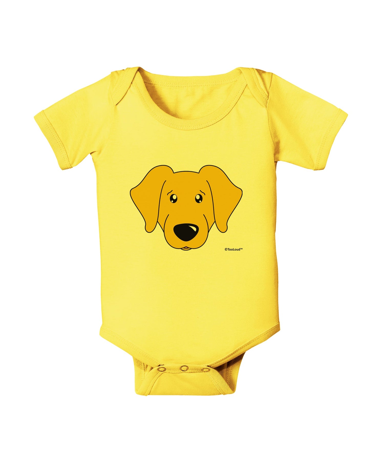 Cute Yellow Labrador Retriever Dog Baby Romper Bodysuit by TooLoud-Baby Romper-TooLoud-Yellow-06-Months-Davson Sales