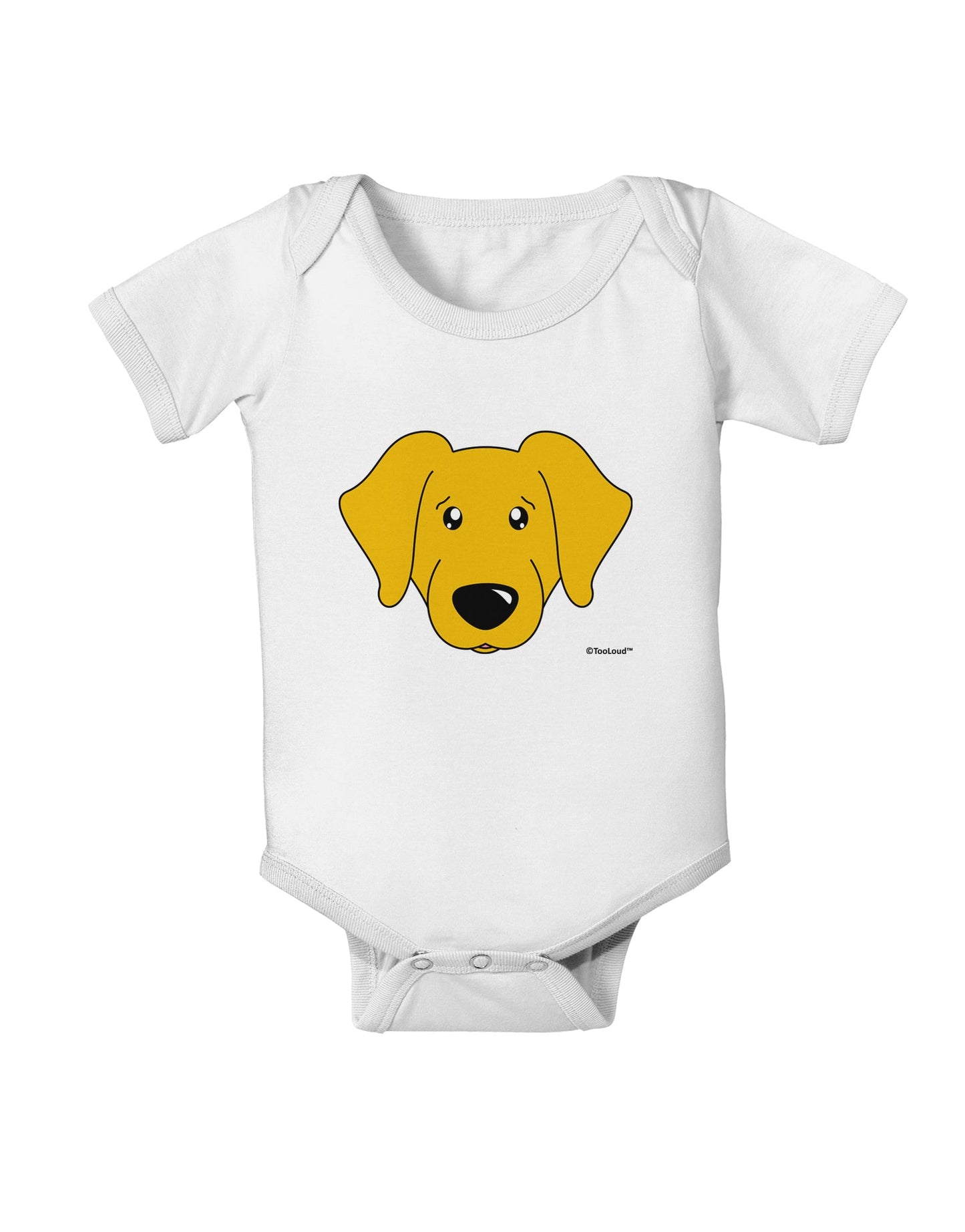 Cute Yellow Labrador Retriever Dog Baby Romper Bodysuit by TooLoud-Baby Romper-TooLoud-White-06-Months-Davson Sales