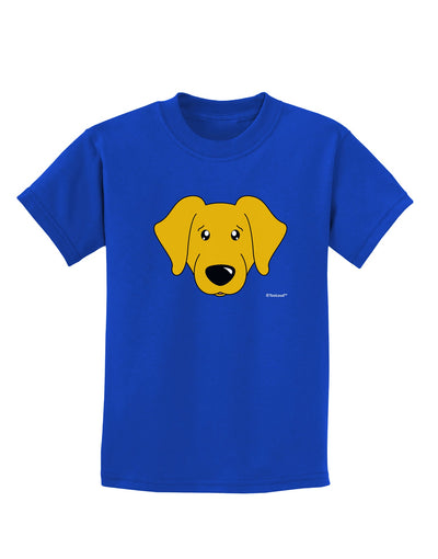 Cute Yellow Labrador Retriever Dog Childrens Dark T-Shirt by TooLoud-Childrens T-Shirt-TooLoud-Royal-Blue-X-Small-Davson Sales