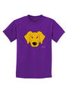 Cute Yellow Labrador Retriever Dog Childrens Dark T-Shirt by TooLoud-Childrens T-Shirt-TooLoud-Purple-X-Small-Davson Sales