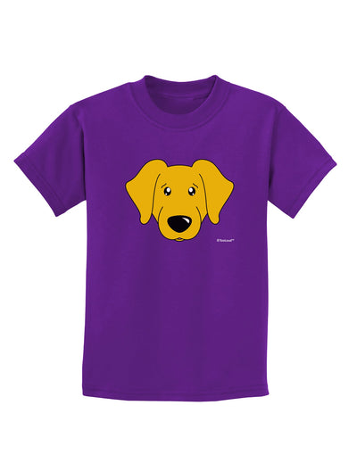 Cute Yellow Labrador Retriever Dog Childrens Dark T-Shirt by TooLoud-Childrens T-Shirt-TooLoud-Purple-X-Small-Davson Sales