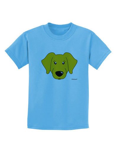 Cute Yellow Labrador Retriever Dog Childrens T-Shirt by TooLoud-Childrens T-Shirt-TooLoud-Aquatic-Blue-X-Small-Davson Sales