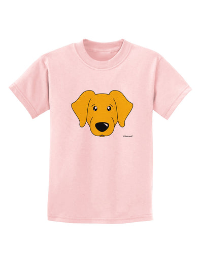 Cute Yellow Labrador Retriever Dog Childrens T-Shirt by TooLoud-Childrens T-Shirt-TooLoud-PalePink-X-Small-Davson Sales