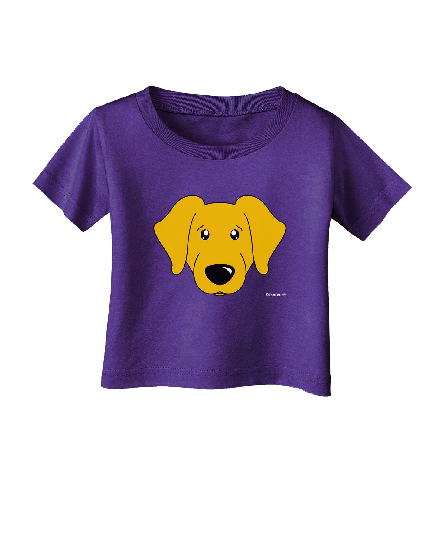 Cute Yellow Labrador Retriever Dog Infant T-Shirt Dark by TooLoud-Infant T-Shirt-TooLoud-Purple-06-Months-Davson Sales