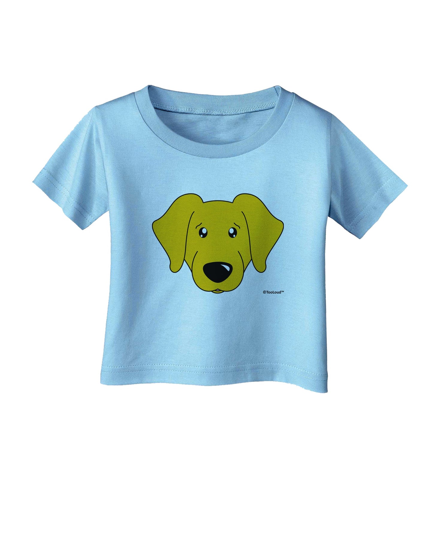 Cute Yellow Labrador Retriever Dog Infant T-Shirt by TooLoud-Infant T-Shirt-TooLoud-Aquatic-Blue-06-Months-Davson Sales