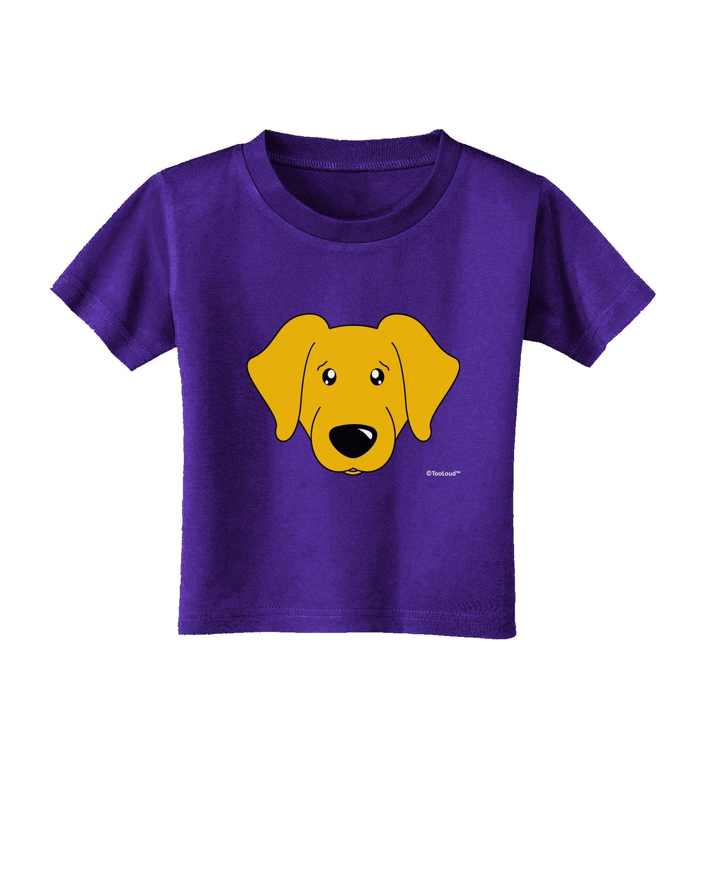 Cute Yellow Labrador Retriever Dog Toddler T-Shirt Dark by TooLoud-Toddler T-Shirt-TooLoud-Purple-2T-Davson Sales