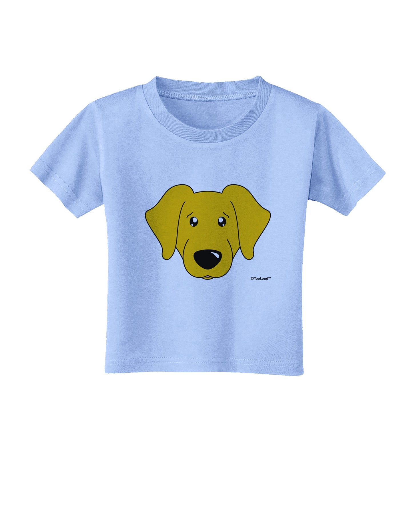 Cute Yellow Labrador Retriever Dog Toddler T-Shirt by TooLoud-Toddler T-Shirt-TooLoud-Aquatic-Blue-2T-Davson Sales