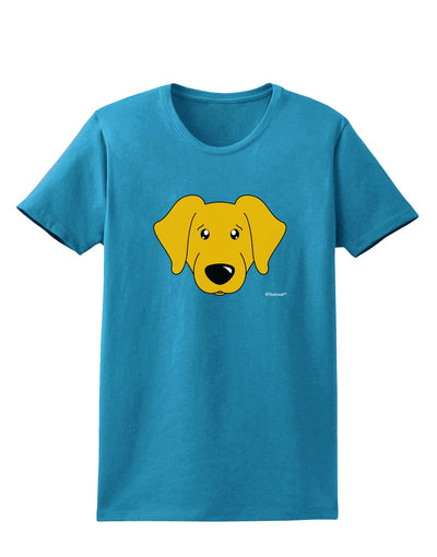 Cute Yellow Labrador Retriever Dog Womens Dark T-Shirt by TooLoud-Womens T-Shirt-TooLoud-Turquoise-X-Small-Davson Sales