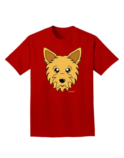 Cute Yorkshire Terrier Yorkie Dog Adult Dark T-Shirt by TooLoud-Mens T-Shirt-TooLoud-Red-Small-Davson Sales