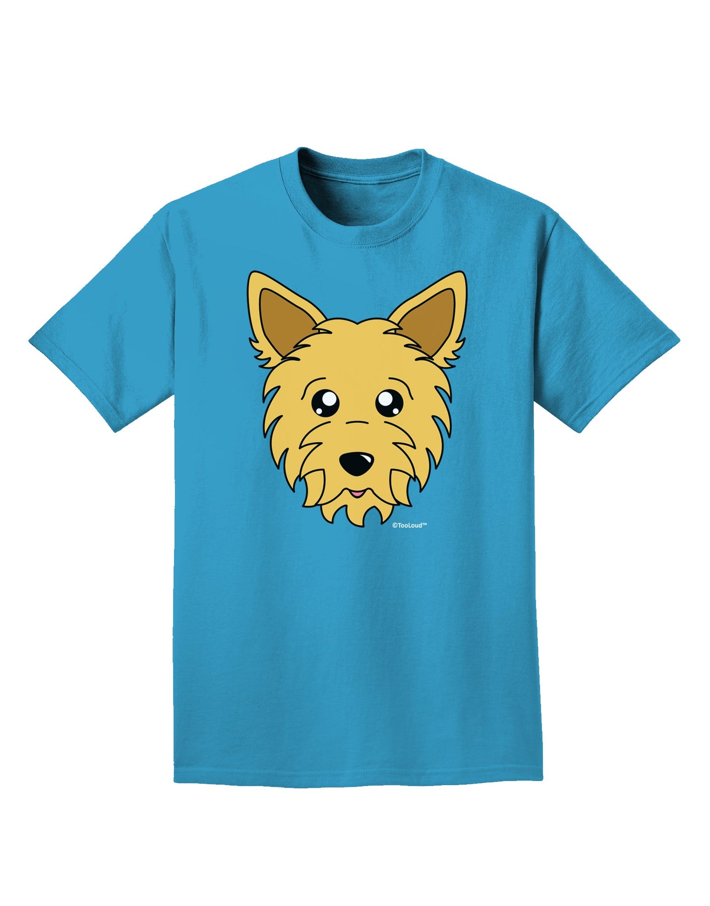 Cute Yorkshire Terrier Yorkie Dog Adult Dark T-Shirt by TooLoud-Mens T-Shirt-TooLoud-Turquoise-Small-Davson Sales