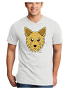 Cute Yorkshire Terrier Yorkie Dog Adult V-Neck T-shirt by TooLoud-Mens V-Neck T-Shirt-TooLoud-White-Small-Davson Sales