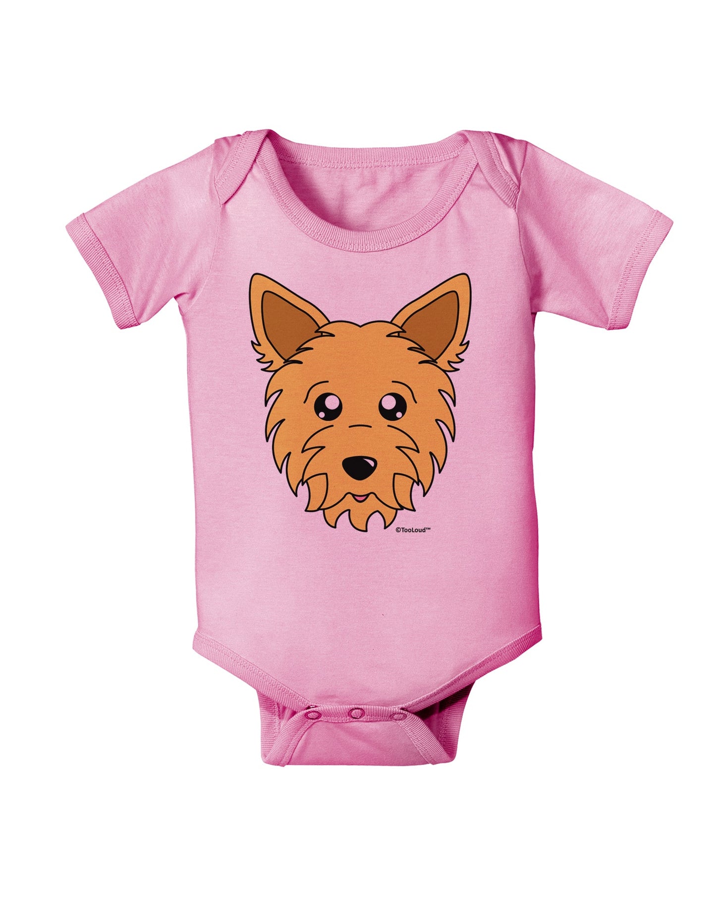 Cute Yorkshire Terrier Yorkie Dog Baby Romper Bodysuit by TooLoud-Baby Romper-TooLoud-Light-Pink-06-Months-Davson Sales