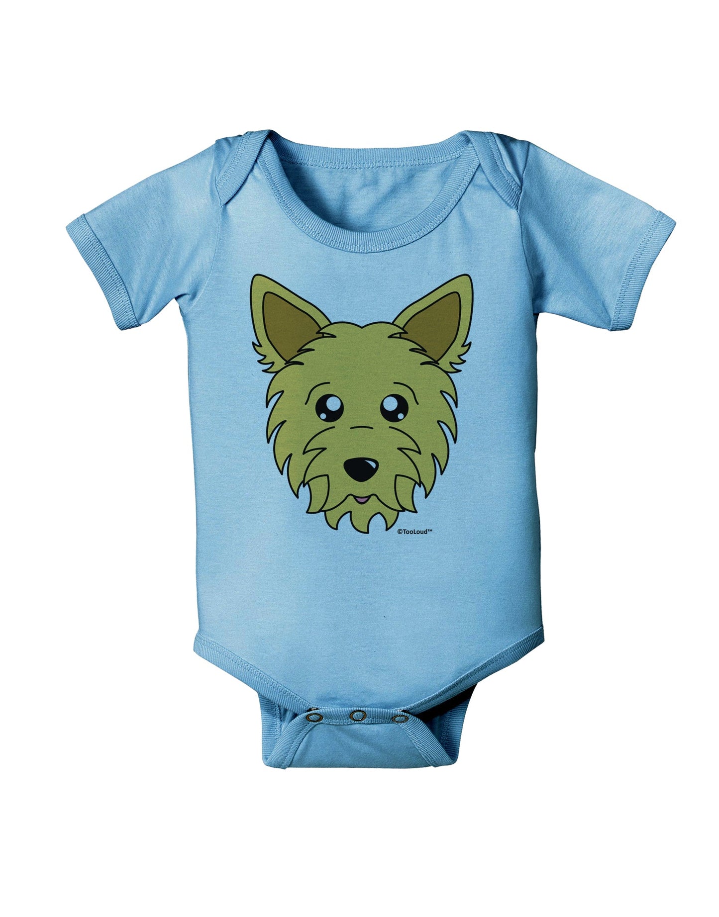 Cute Yorkshire Terrier Yorkie Dog Baby Romper Bodysuit by TooLoud-Baby Romper-TooLoud-Light-Blue-06-Months-Davson Sales