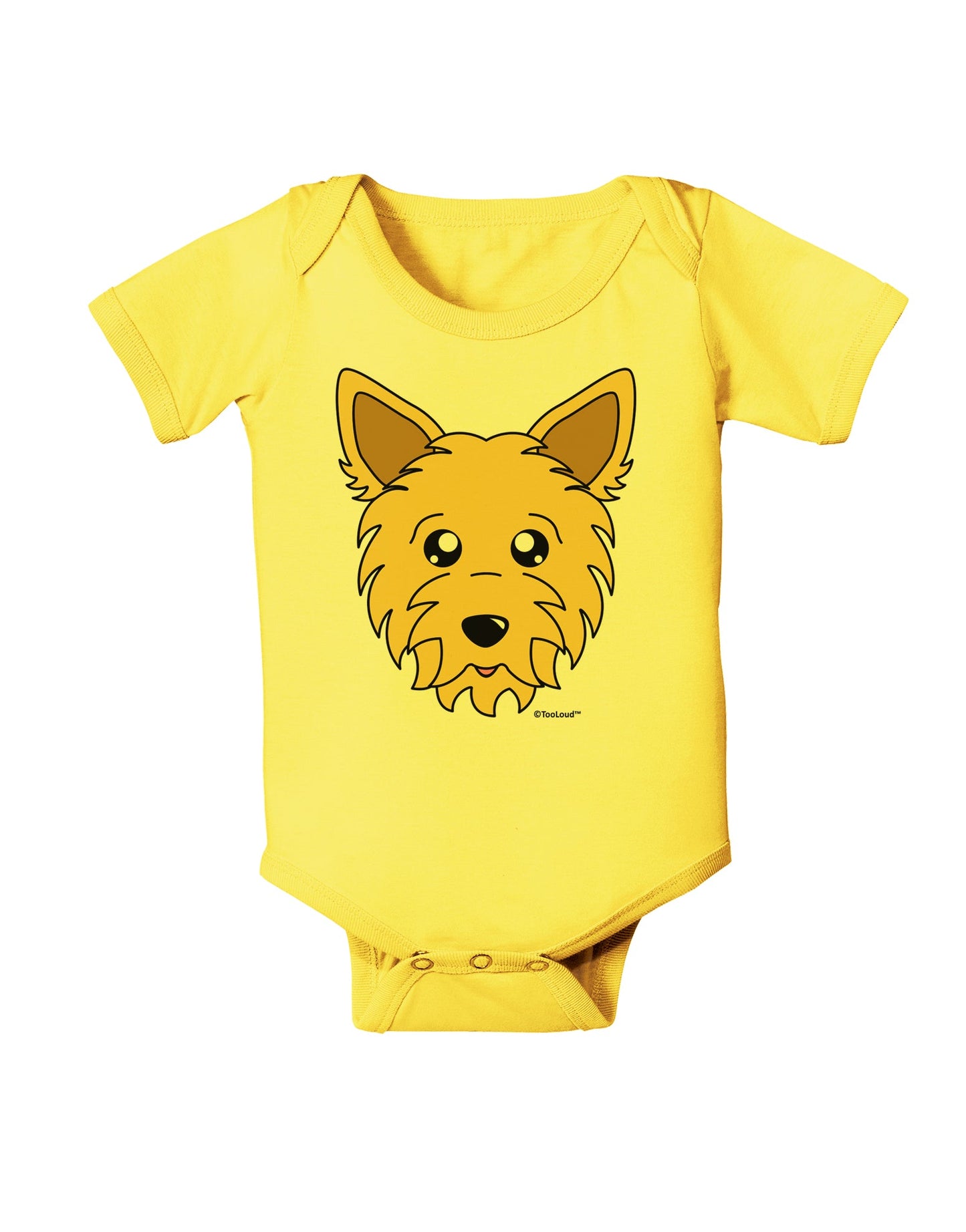 Cute Yorkshire Terrier Yorkie Dog Baby Romper Bodysuit by TooLoud-Baby Romper-TooLoud-Yellow-06-Months-Davson Sales
