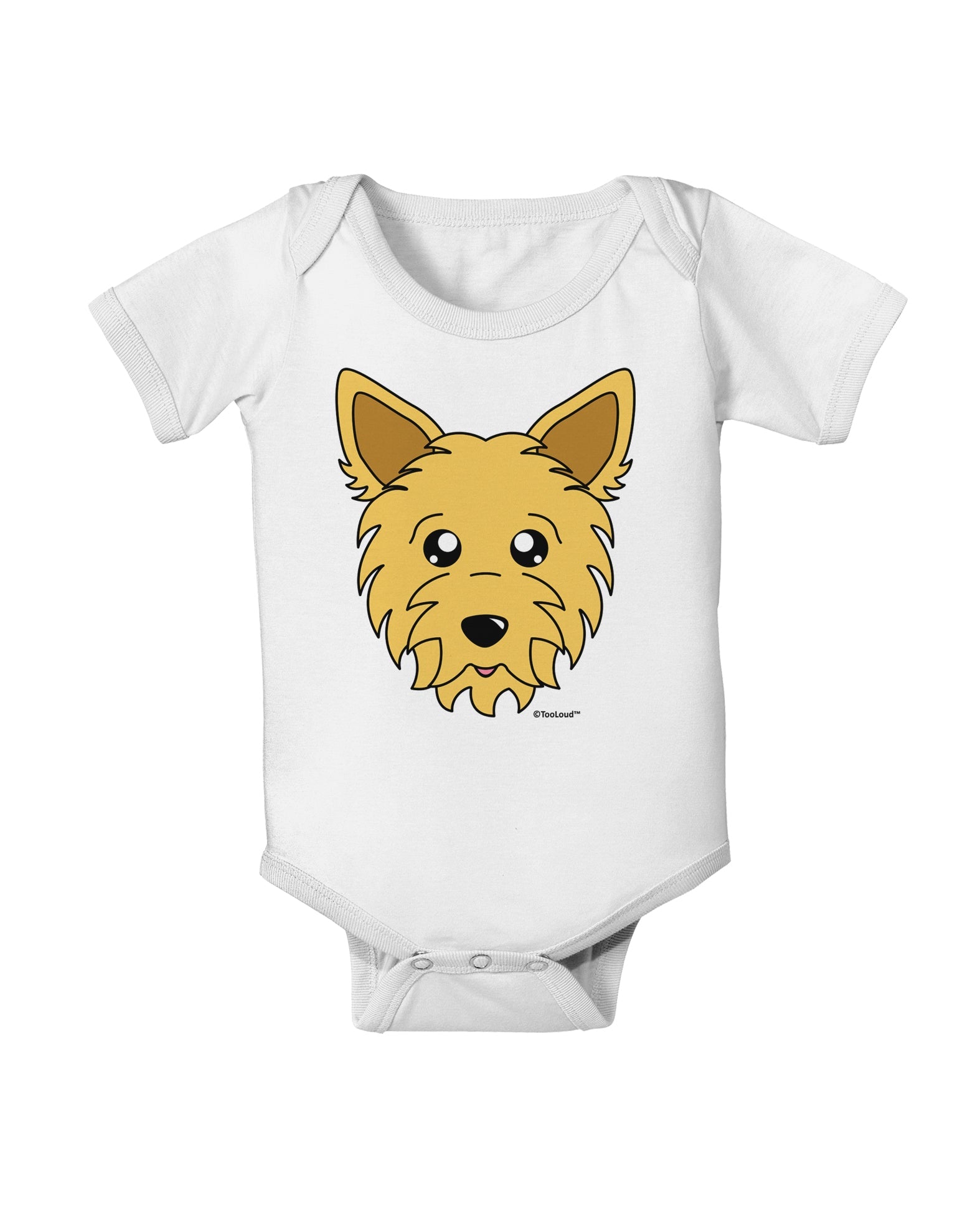 Cute Yorkshire Terrier Yorkie Dog Baby Romper Bodysuit by TooLoud-Baby Romper-TooLoud-White-06-Months-Davson Sales