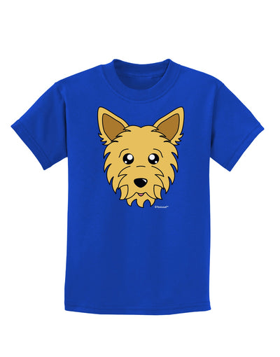 Cute Yorkshire Terrier Yorkie Dog Childrens Dark T-Shirt by TooLoud-Childrens T-Shirt-TooLoud-Royal-Blue-X-Small-Davson Sales