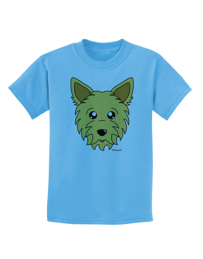 Cute Yorkshire Terrier Yorkie Dog Childrens T-Shirt by TooLoud-Childrens T-Shirt-TooLoud-Aquatic-Blue-X-Small-Davson Sales