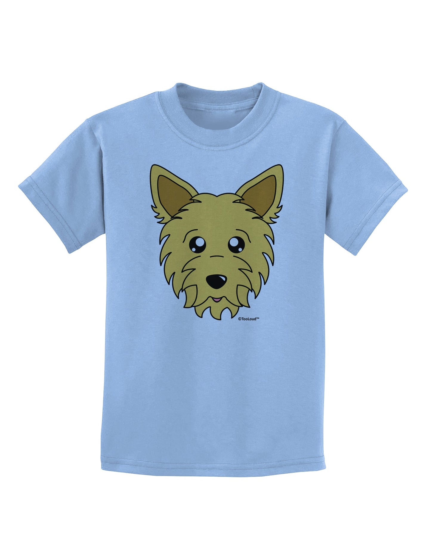 Cute Yorkshire Terrier Yorkie Dog Childrens T-Shirt by TooLoud-Childrens T-Shirt-TooLoud-Light-Blue-X-Small-Davson Sales