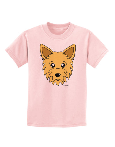 Cute Yorkshire Terrier Yorkie Dog Childrens T-Shirt by TooLoud-Childrens T-Shirt-TooLoud-PalePink-X-Small-Davson Sales