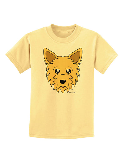 Cute Yorkshire Terrier Yorkie Dog Childrens T-Shirt by TooLoud-Childrens T-Shirt-TooLoud-Daffodil-Yellow-X-Small-Davson Sales