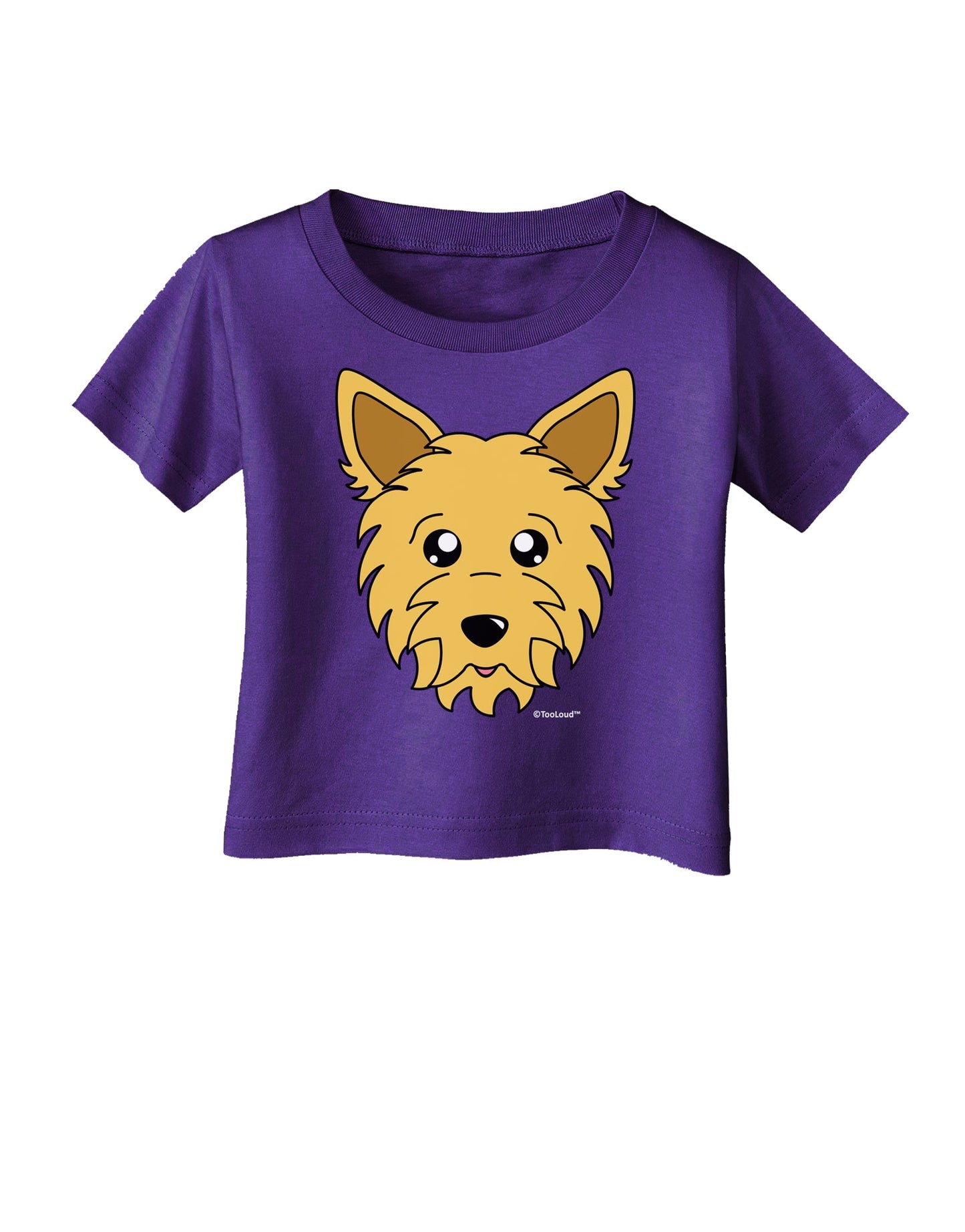 Cute Yorkshire Terrier Yorkie Dog Infant T-Shirt Dark by TooLoud-Infant T-Shirt-TooLoud-Purple-06-Months-Davson Sales