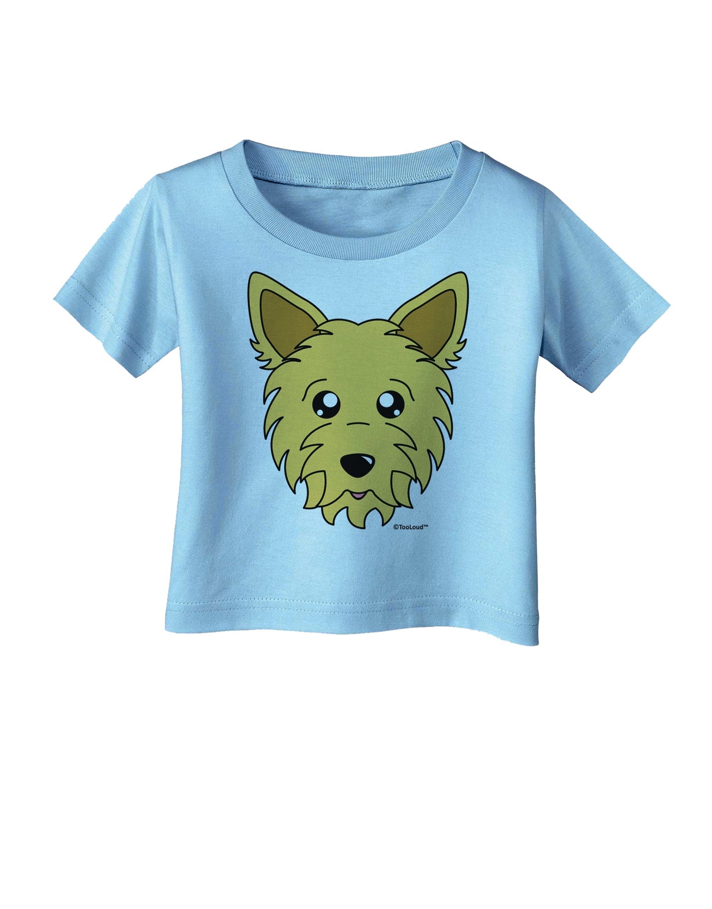Cute Yorkshire Terrier Yorkie Dog Infant T-Shirt by TooLoud-Infant T-Shirt-TooLoud-Aquatic-Blue-06-Months-Davson Sales
