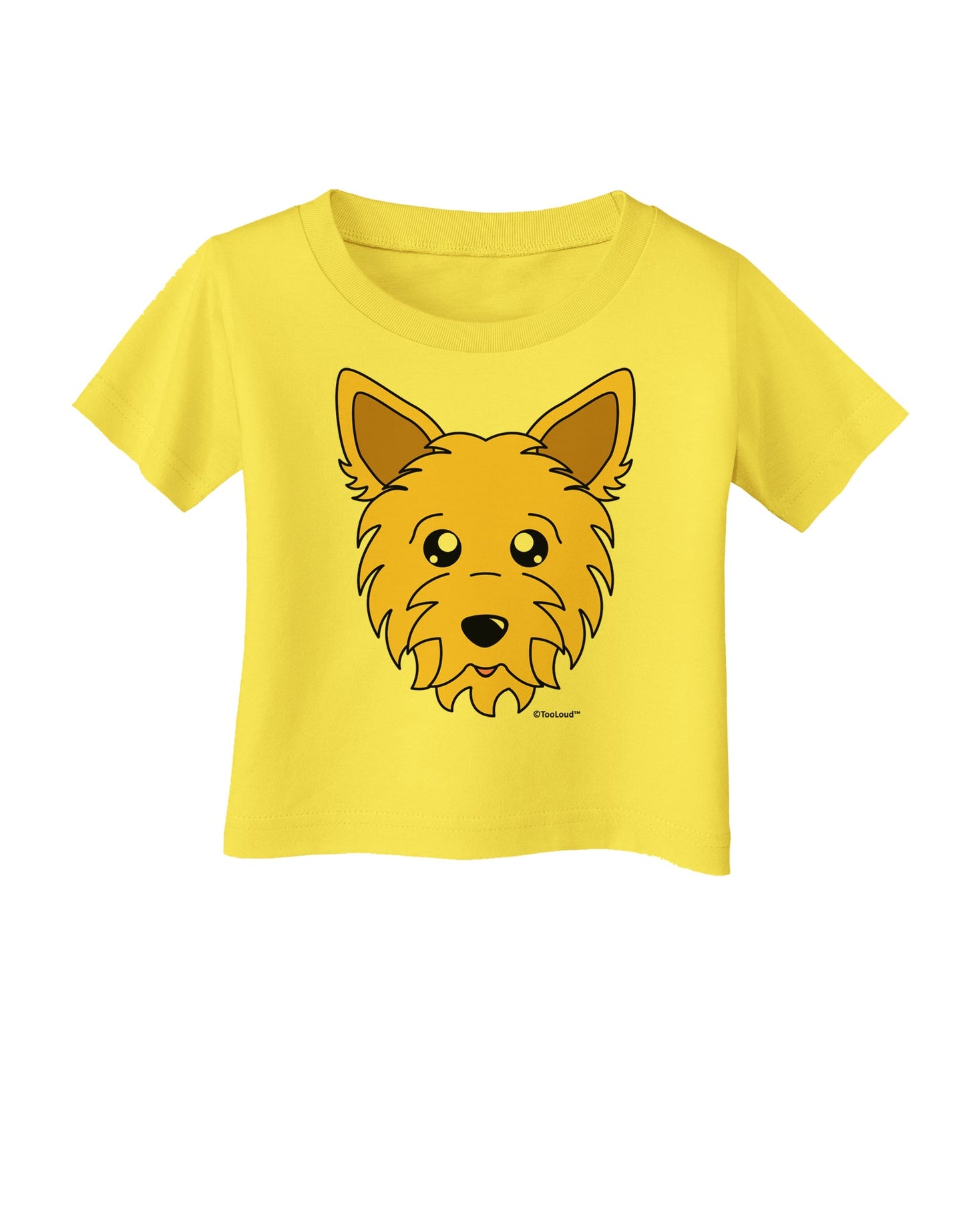 Cute Yorkshire Terrier Yorkie Dog Infant T-Shirt by TooLoud-Infant T-Shirt-TooLoud-Yellow-06-Months-Davson Sales
