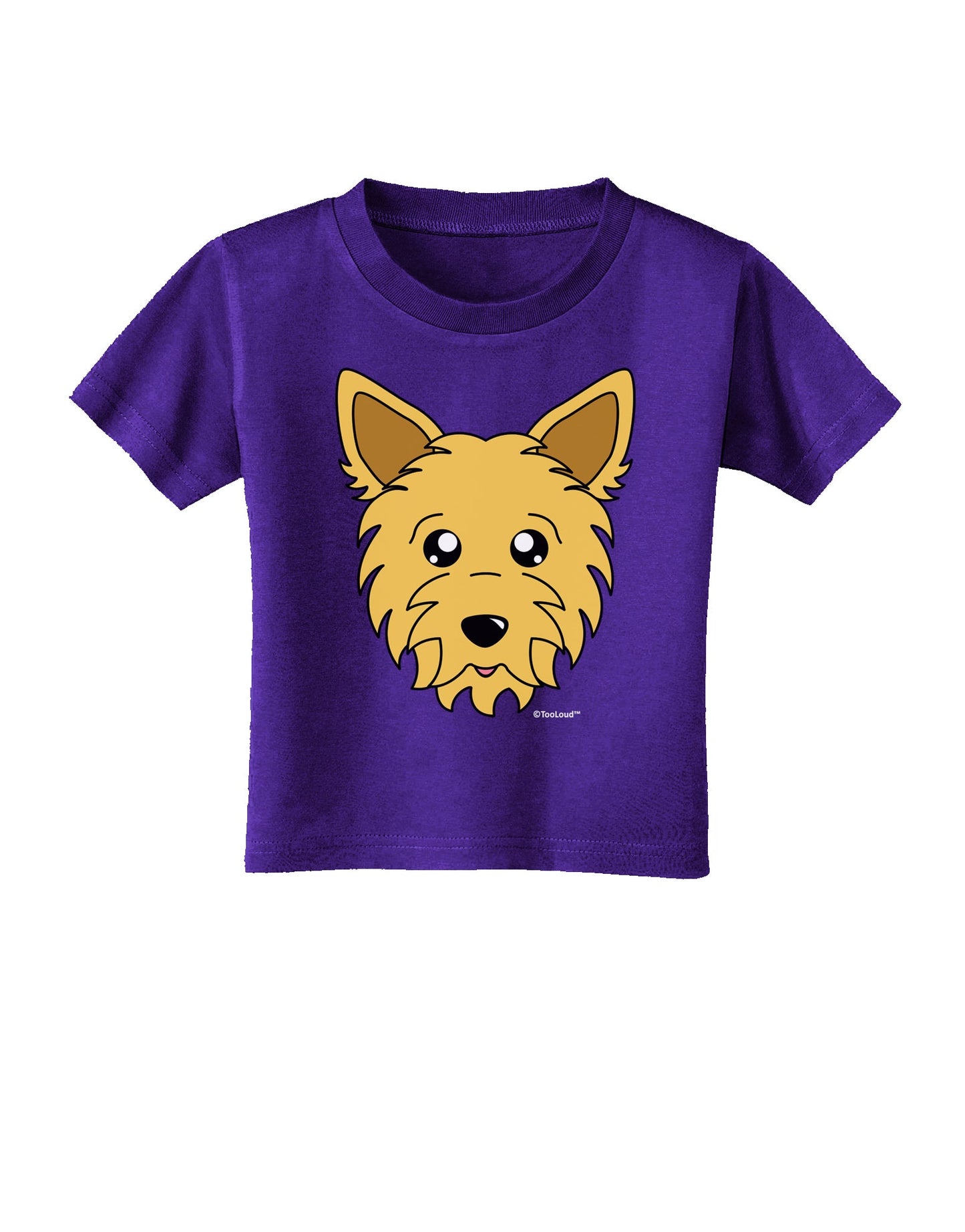 Cute Yorkshire Terrier Yorkie Dog Toddler T-Shirt Dark by TooLoud-Toddler T-Shirt-TooLoud-Purple-2T-Davson Sales