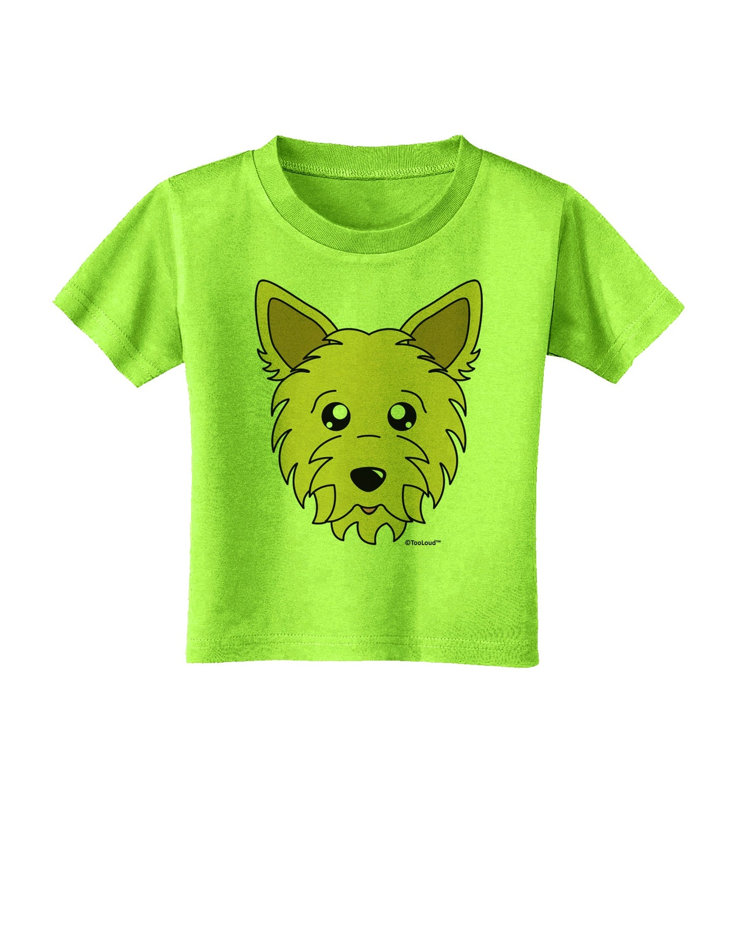 Cute Yorkshire Terrier Yorkie Dog Toddler T-Shirt by TooLoud-Toddler T-Shirt-TooLoud-Lime-Green-2T-Davson Sales