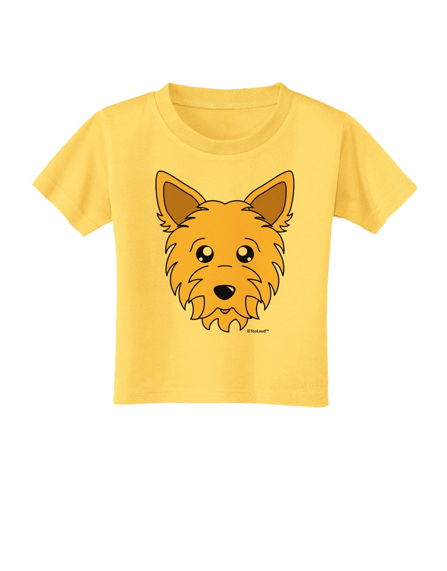 Cute Yorkshire Terrier Yorkie Dog Toddler T-Shirt by TooLoud-Toddler T-Shirt-TooLoud-Yellow-2T-Davson Sales