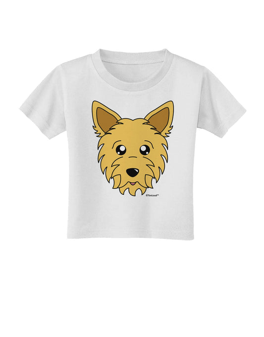 Cute Yorkshire Terrier Yorkie Dog Toddler T-Shirt by TooLoud-Toddler T-Shirt-TooLoud-White-2T-Davson Sales
